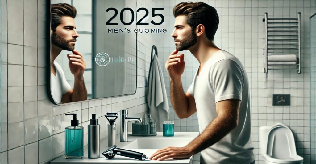 A man applying a lightweight face moisturizer for healthy skin in 2025.