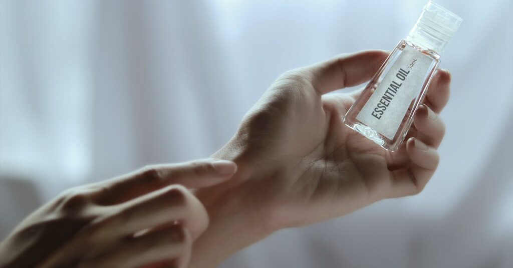 A bottle of rosehip oil with fresh rosehips, showcasing its skin-nourishing benefits.