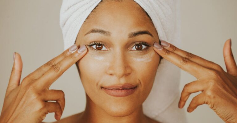 Female using the Double Cleansing Method with gentle cleanser on face