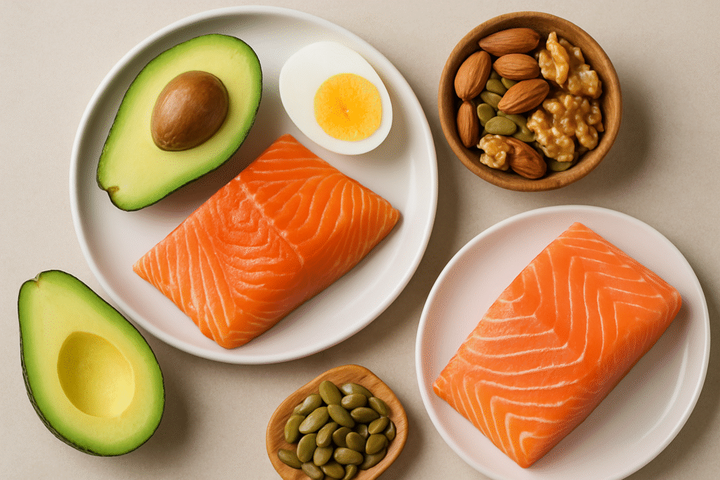 Salmon, avocado, eggs, and nuts — top hair-loving foods for strong, healthy hair